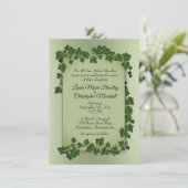 Olive Green Vines Weddenschap Kaart (Staand voorkant)