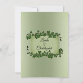 Olive Green Vines Weddenschap Kaart (Achterkant)