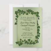 Olive Green Vines Weddenschap Kaart (Voorkant)