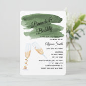 Olive Green Wash Bridal Showuitnodiging Kaart (Staand voorkant)