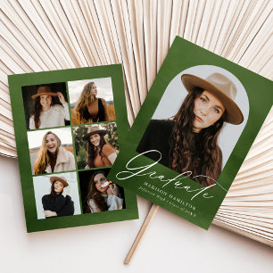 Olive Green Waterverf Arch 7 Foto Afstuderen Aankondiging