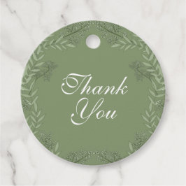 Olive Green Wedding Botanisch Bedankjes Labels