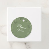 Olive Green Wedding  Botanisch Bedankjes Labels (In situ)