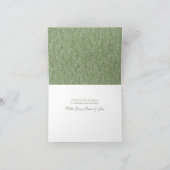 Olive Green Wedding Botanisch Bedankkaart (Binnen)