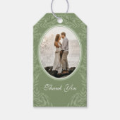 Olive Green Wedding Botanisch Cadeaulabel (Voorkant)