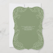 Olive Green Wedding  Botanisch Kaart (Achterkant)