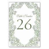 Olive Green Wedding  Botanisch Kaart (Achterkant)