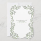 Olive Green Wedding  Botanisch Kaart (Achterkant)