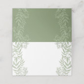 Olive Green Wedding  Botanisch Plaatskaartje (Buitenkant ongevouwen)