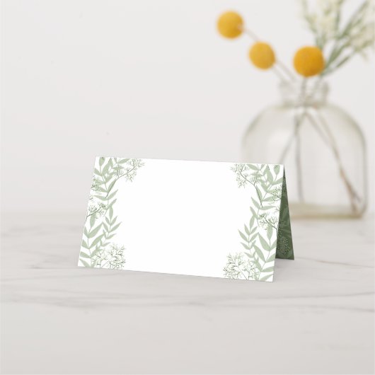 Olive Green Wedding  Botanisch Plaatskaartje (Voorkant)