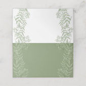 Olive Green Wedding  Botanisch Plaatskaartje (Buitenkant ongevouwen)