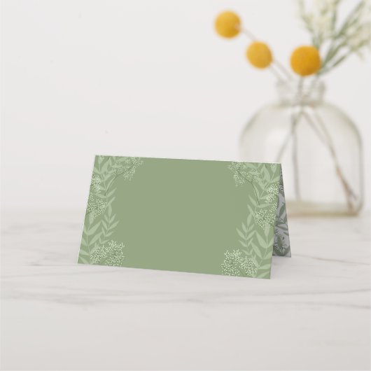 Olive Green Wedding  Botanisch Plaatskaartje (Voorkant)