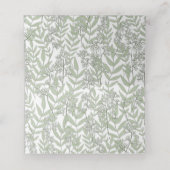 Olive Green Wedding  Botanisch Plaatskaartje (Binnenkant ongevouwen)