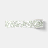 Olive Green Wedding Botanisch Satijnen Lint (Voorkant)