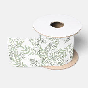 Olive Green Wedding  Botanisch Satijnen Lint