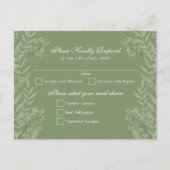 Olive Green Wedding Briefkaart RSVP (Voorkant)