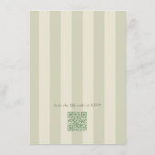 Olive Green Wedding Details Card Informatiekaartje (Achterkant)