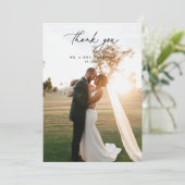 Olive Green Wedding Foto Bedankkaart (Staand voorkant)