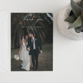 Olive Green Wedding Foto Bedankkaart