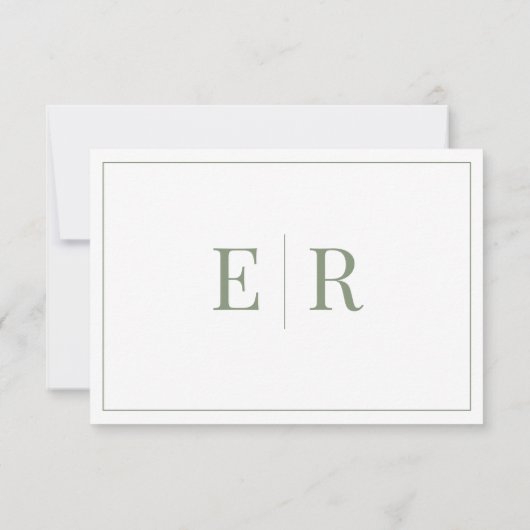 Olive Green Wedding Kleding Gast Jurk Code Kaart (Achterkant)