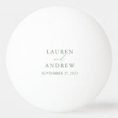 Olive Green Wedding Personalized Ping Pong Ball (Voorkant)