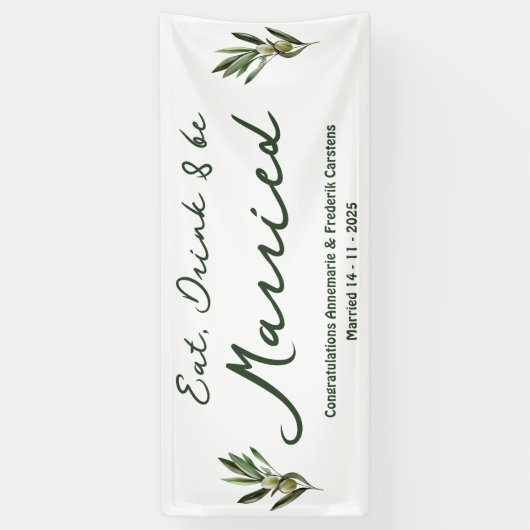 Olive Green Wedding Spandoek (Verticaal)