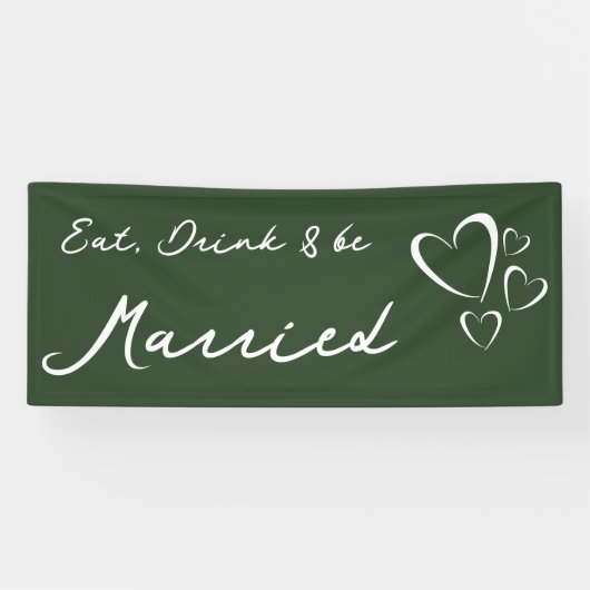 Olive Green Wedding Spandoek (Horizontaal)