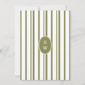 Olive Green Wedding Weekend Itinerary Card Kaart (Achterkant)