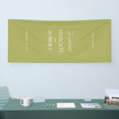 Olive Green Wedding Welcome Sign Banner (Beurs)