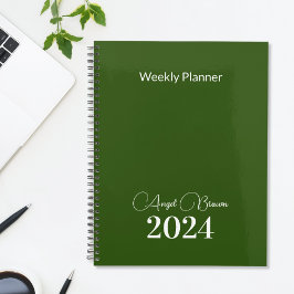 Olive Green Weekly Maandelijkse Business Planner