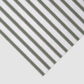 Olive Green White Stripes Christmas Tissuepapier (Detail)