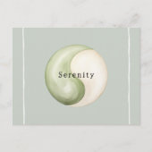 Olive Green Yin Yang Meditation Personalized  Briefkaart (Voorkant)