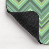 Olive green zigzag stripes muismat (Hoek)