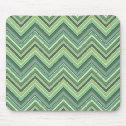 Olive green zigzag stripes muismat (Voorkant)