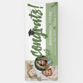 Olive Greenery Overlapping Photo Congrates Afstude Spandoek (Verticaal)