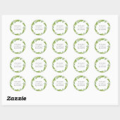 Olive Greenery Wreath Personalized Sticker (Vel)