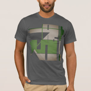 Olive Grey Metallic Southwest-geïnspireerd Abstrac T-shirt