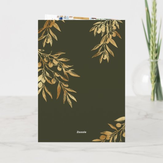 Olive Griekenland Bestemming Trouwpaspoort QR-code (Achterkant)