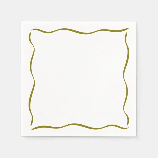 Olive grillige grens een klein beetje oudere verja servet (Voorkant)