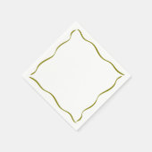 Olive grillige grens een klein beetje oudere verja servet (Hoek)