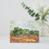 Olive Grove Bleek Blue Sky Vincent van Gogh Briefkaart (Staand voorkant)
