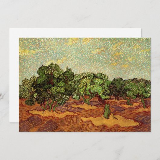 Olive Grove, Bleke blauwe hemel van Vincent van Go Kaart (Voorkant / Achterkant)