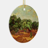 Olive Grove, Bleke blauwe hemel van Vincent van Go Keramisch Ornament (Rechts)