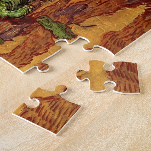 Olive Grove, Bleke blauwe hemel van Vincent van Go Legpuzzel (Zijkant)