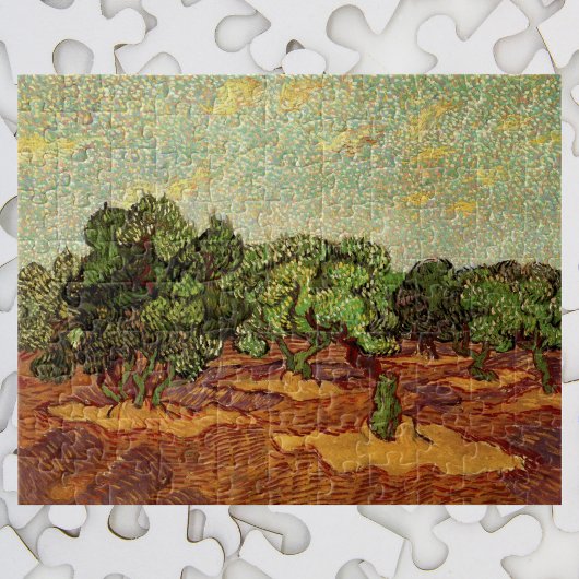 Olive Grove, Bleke blauwe hemel van Vincent van Go Legpuzzel