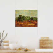 Olive Grove, Bleke blauwe hemel van Vincent van Go Poster (Keuken)