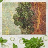 Olive Grove, Bleke blauwe hemel van Vincent van Go Theedoek (Gevouwen)