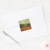 Olive Grove, Bleke blauwe hemel van Vincent van Go Vierkante Sticker (Envelop)