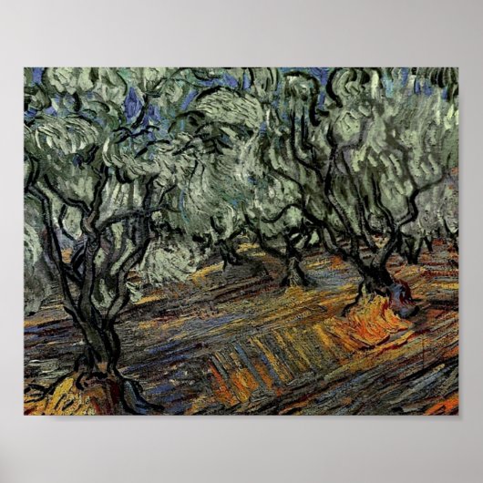 Olive Grove, Bright Blue Sky Van Gogh Fine Art Poster (Voorkant)