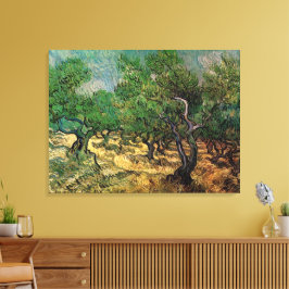 Olive Grove by Vincent van Gogh Canvas Afdruk
